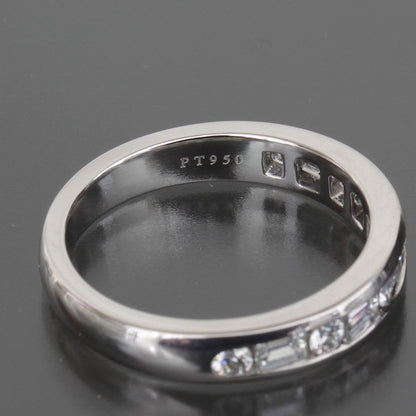 Tiffany & Co Half Eternity Diamond Ring No 10 Pt950 Box E1705