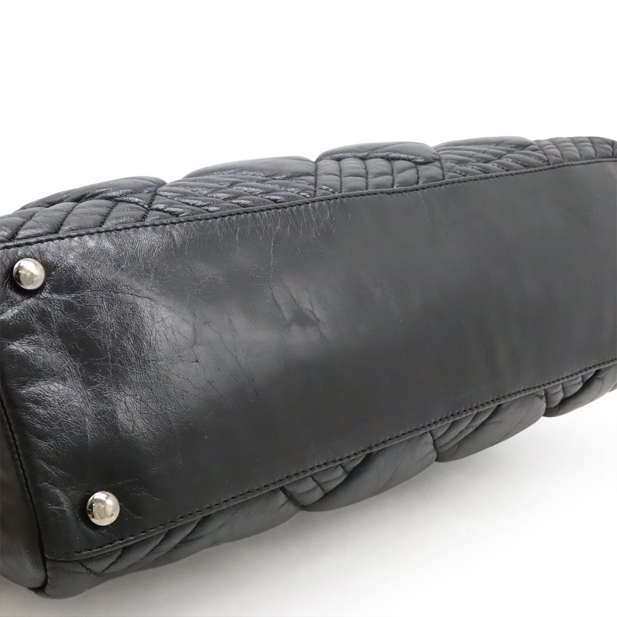 Chanel Coco Mark Chain Shoulder Shoulder Bag Tote Bag Quilted Leather Black