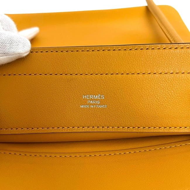 Hermes Shoulder Bag Aline Yellow Excellent Condition Leather Swift Preowned