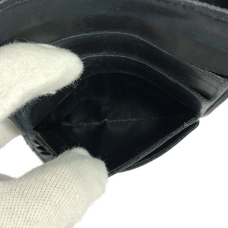 Chanel Caviar Skin Coco Mark Wallet Long Wallet Black