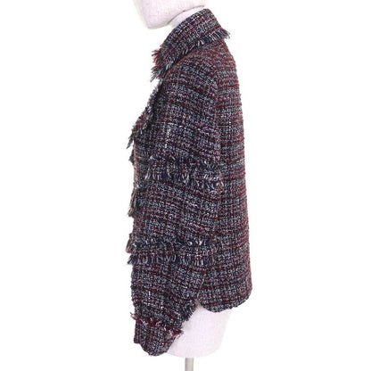 CHANEL P49469 Mohair-alpaca Blend Dallas Coco Mark Button Mixed Tweed Jacket