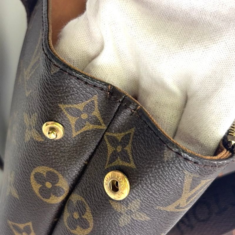 Louis Vuitton Cabas Bobol Damier Ebene Damier Ebene Leather × PVC Brown Tote