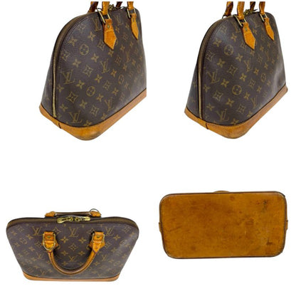 Louis Vuitton Alma PM Monogram Leather Handbag Brown Mini Tote Bag