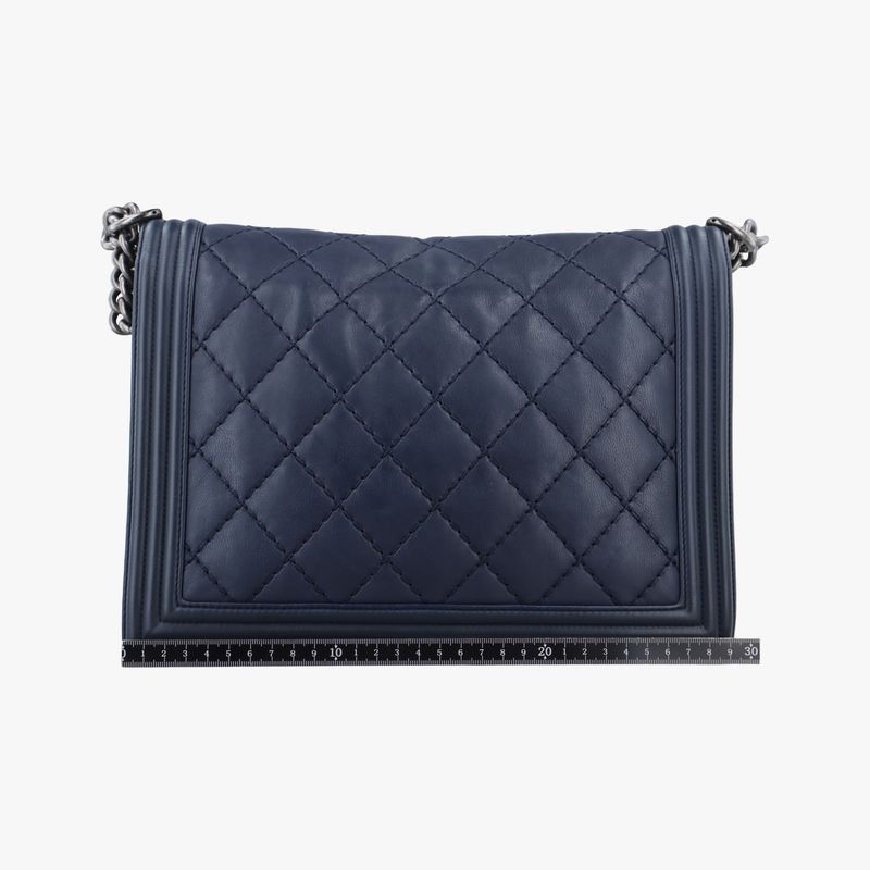 Chanel Boy Chanel Navy Leather A9210618896283