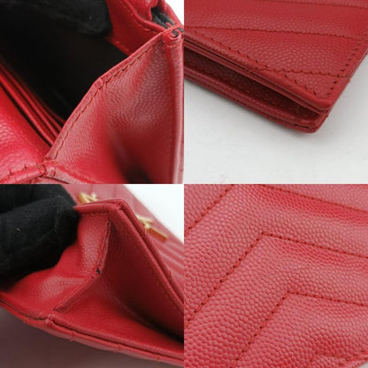 Yves Saint Laurentyves Saint Laurentmonogram Red Caviar Skin 393953 Gnc393953051