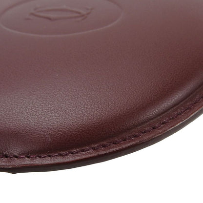 Cartier Coin Case Kl033794 Must Line Leather Bordeaux Goldhardware Small