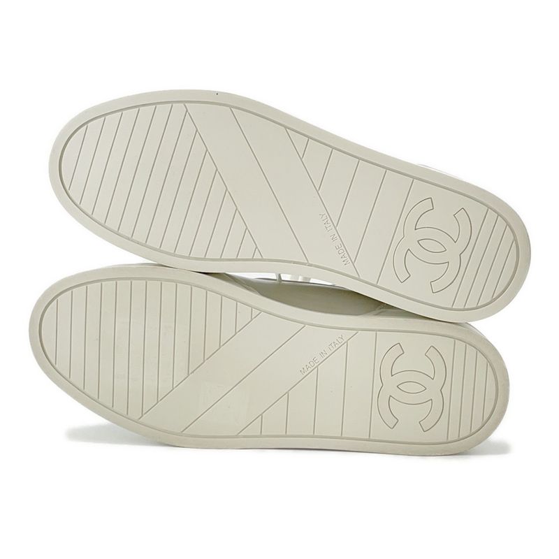 Chanel Sneakers CC Logo 36 Shoes White White Black