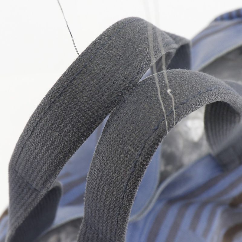 Hermes Cheveaune Canvas Blue/black Unisex Tote Bag