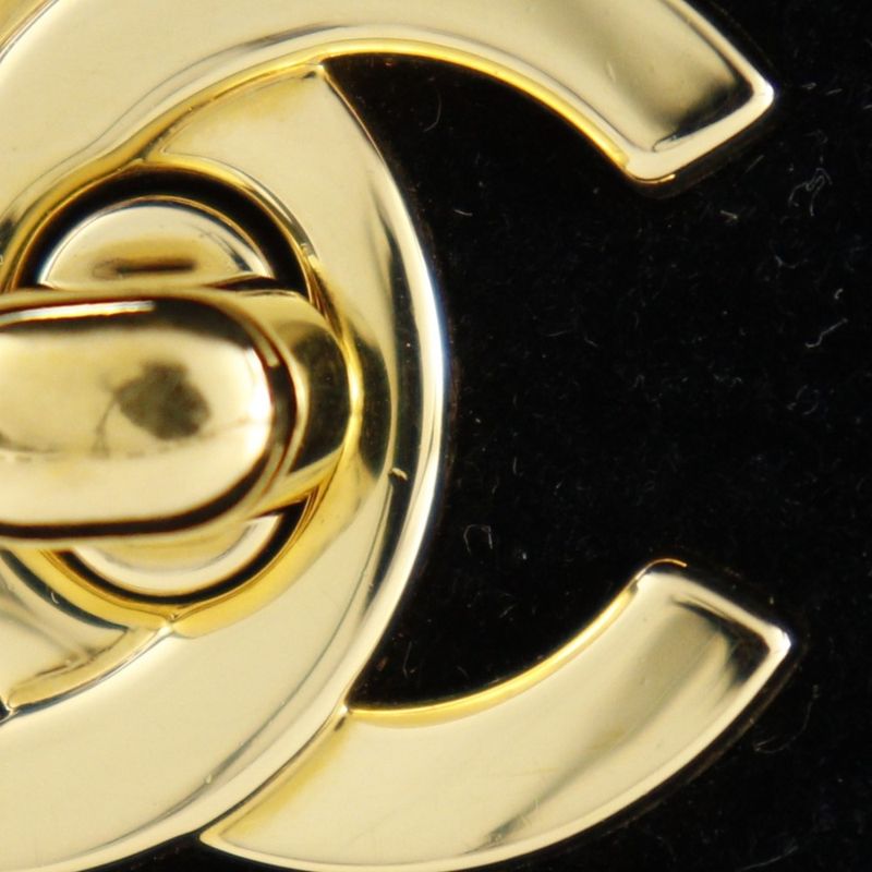 Chanel Chain Shoulder Matelasse 30 Velour Black Shoulder Bag