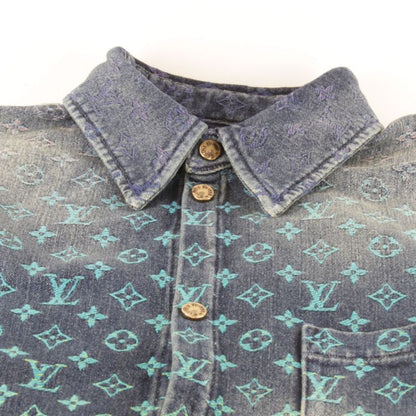 Louis Vuitton Rainbow Monogram Short Sleeve Denim Shirt Short Sleeve