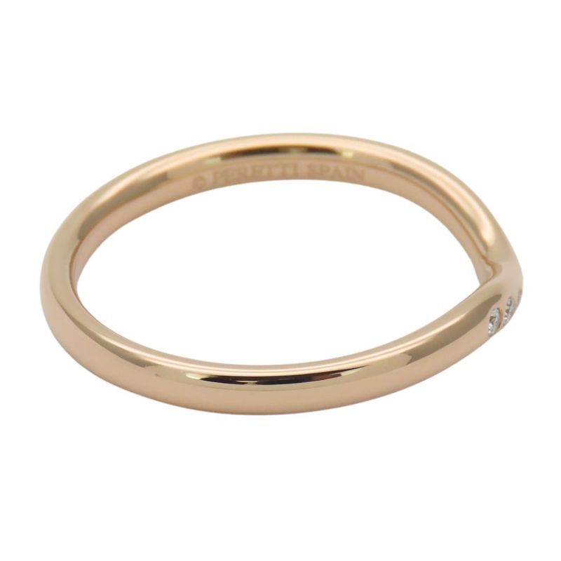 Tiffany & Co Ring - Ring Curved Band 18K Pink Gold Diamond Approx 2.47g Pink