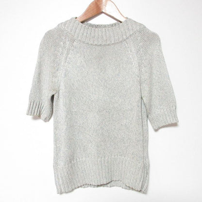 Good Celine Silk Knit Cut and Sewn Size S Light Blue White Women's Used