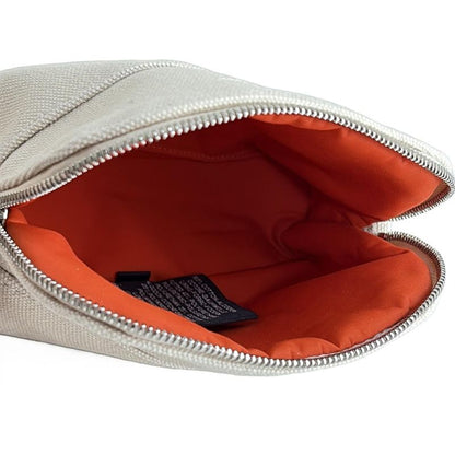 Hermes Pouch Bolide Pouch 15/bolide Pouch Mini Ivory And Brown Silver Hardware