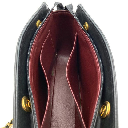 Chanel Matelasse Shoulder Bag Lambskin Black Gold Hardware