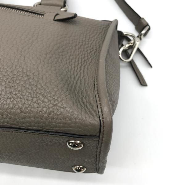 Prada Leather 2-Way Bag Gray