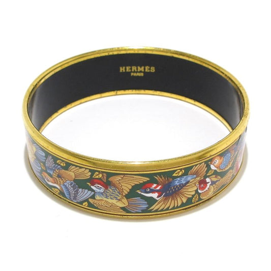Hermes Bangle Emile Green×gold×multi