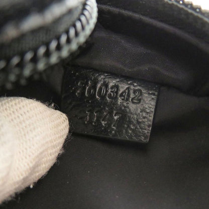 Gucci 760342 GG Crystal Leather Black Shoulder Bag Black 0458 Gucci