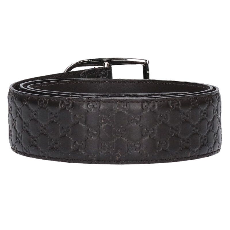 Gucci 449716 GG Logo Leather Belt Men's 90 36