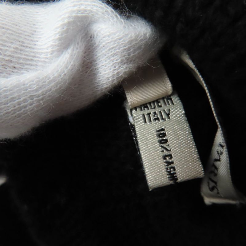 Hermes 100% Cashmere Margiela Period H Logo Knit Gloves Black SM Made In Italy