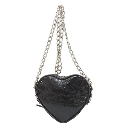 Balenciaga Heart Motif Shoulder Bag Leather Women