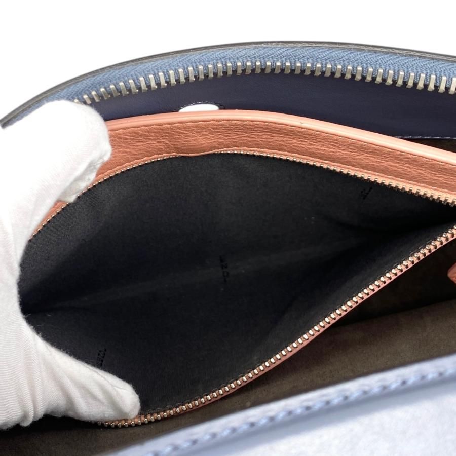 Fendi Handbag Shoulder Bag Dotcom 8bn293 Calf Leather Navy Blue Pink Beige Fendi