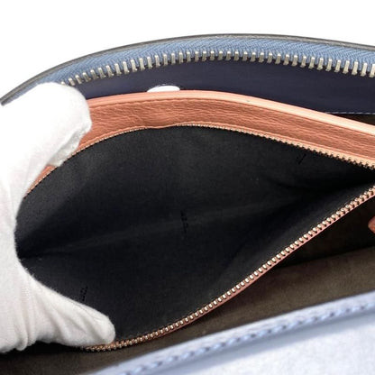 Fendi Handbag Shoulder Bag Dotcom 8bn293 Calf Leather Navy Blue Pink Beige Fendi