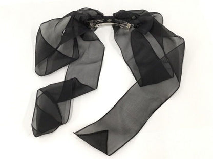 Chanel Barrette Ribbon Black 25S