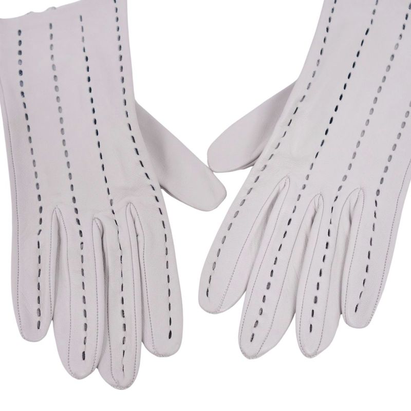 Hermes Gloves Stitched Perforated Lambskin
