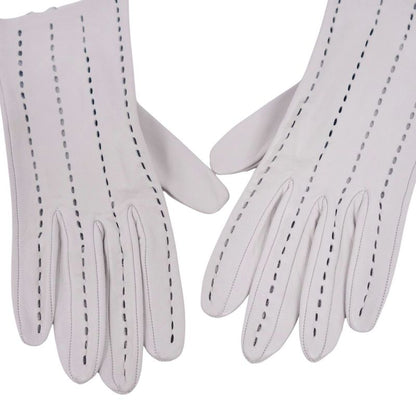 Hermes Gloves Stitched Perforated Lambskin