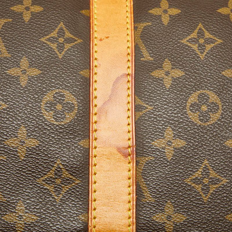 Louis Vuitton Monogram Keepall 55 Boston Bag Travel Bag M41424 Brown PVC