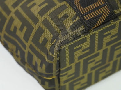 Authentic Fendi Zucca Tote Handbag Canvas Brown 26525 Zucca Bag Pre-owned