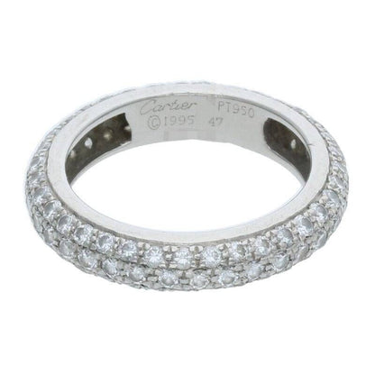 Cartier Pt950 PAVE Diamond Ring Men's Size 6