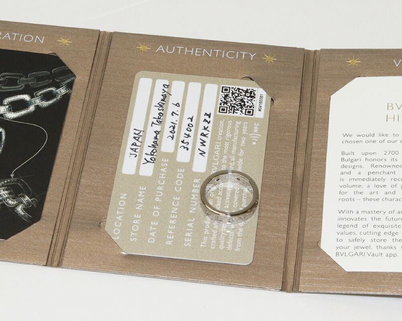 Bulgari Ring 18K White Gold Diamond 7p(020ct) Roman Sorbet Ring 354002