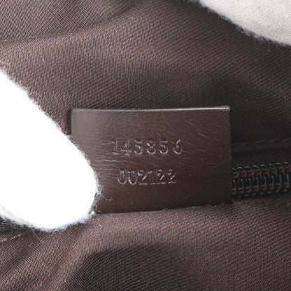 Gucci GG Canvas Perforated Leather Shoulder Bag Crossbody Messenger Business