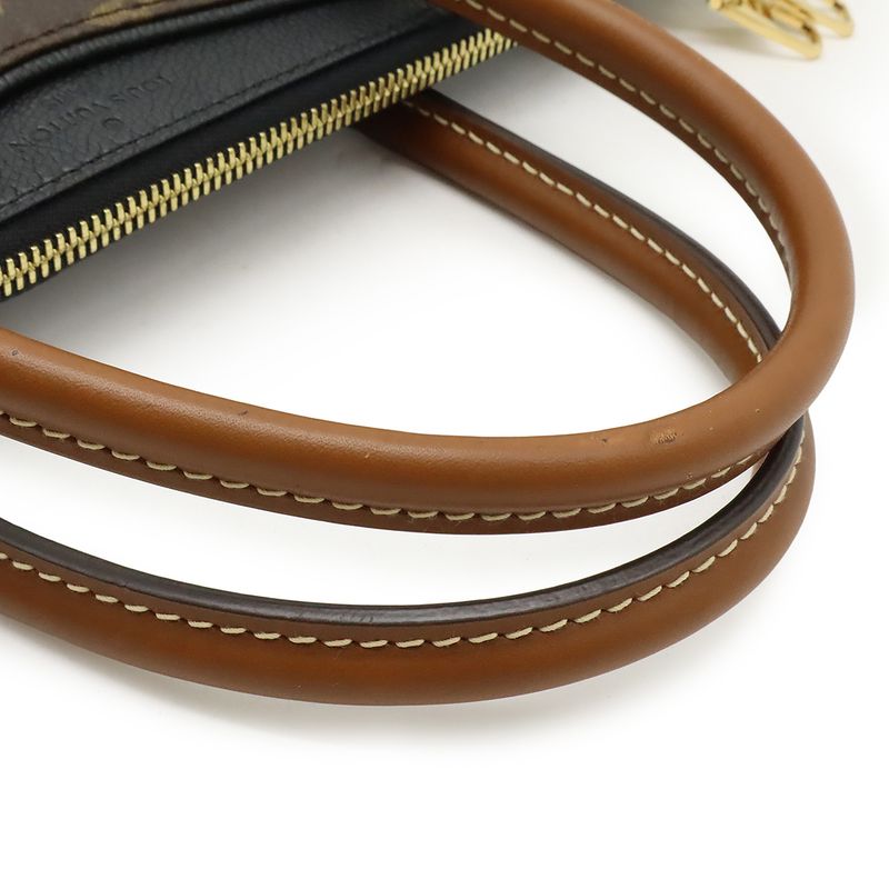 Louis Vuitton Monogram Pallas MM Handbag 2WAY Shoulder Bag Semi Shoulder Noir