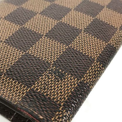 Louis Vuitton Damier Portefeuille/brother Bifold Long Wallet N60017 Brown