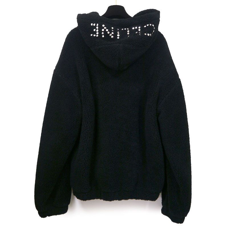 Celine Hood Studded Fleece Jacket 2y906699m Parka
