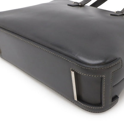 Hermes Escapada Tote Handbag Box Calf Leather Dark Grey Silver Hardware