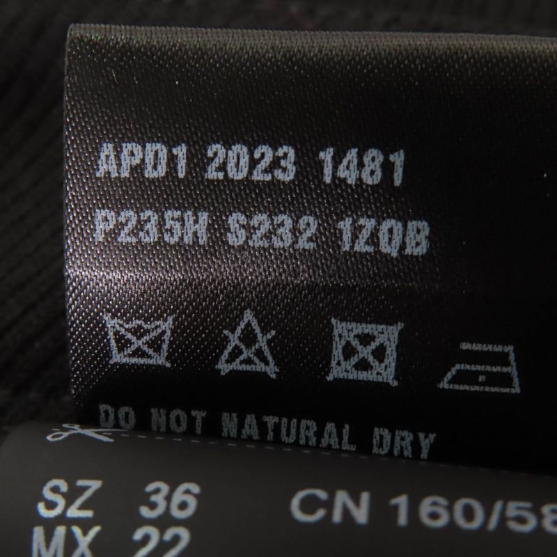 Prada 2023 P235h Virgin Wool Bottoms Pants Black 36 Ladies