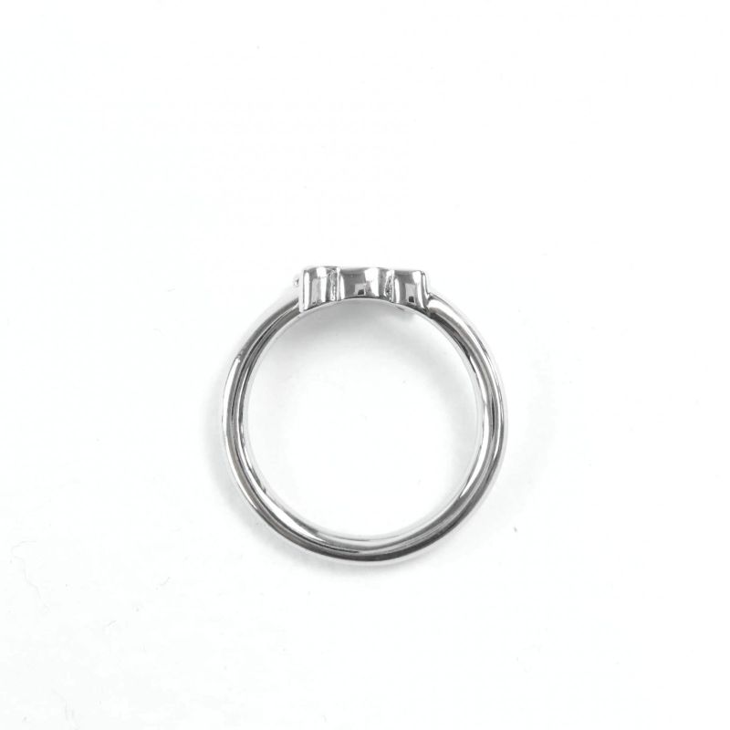 Celine 460ppp6bra Triomphe Asymmetric Ring Silver 52 Size Approx 12 With Box