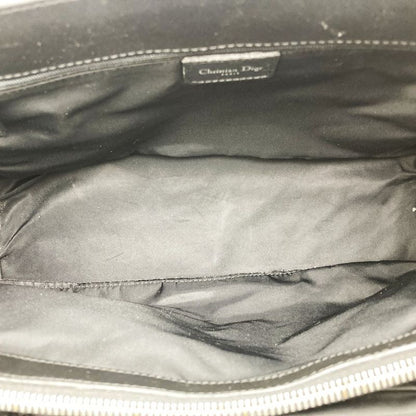 DIOR Handbag Tote Bag Trotter Canvas Leather Black Women's