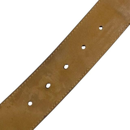 Gucci 114984 Belt Accessories Small Interlocking G Stripe Leather Canvas Navy