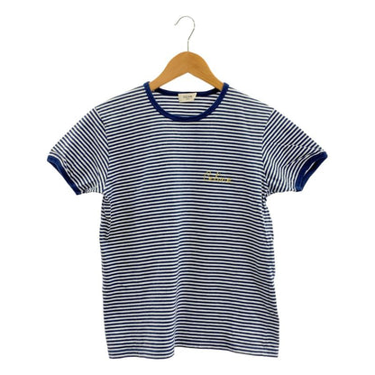 Celine - Embroidered T-shirt Striped T-shirt - M - Blue White - Women's