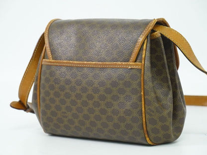 Authentic Celine Macadam Shoulder Bag Pochette PVC Brown Macadam Bag Pre-owned