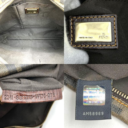 Fendi 2241-8bt118 Shoulder Bag Zucca Zucchino PVC Beige Brown Ladies Men