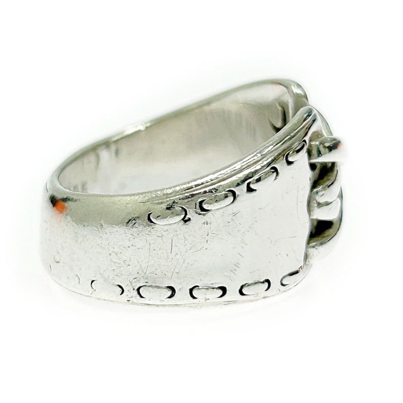 Hermes Silver Mexico Ring 52 7.8g 925 Engraved 370030 Ring with Box