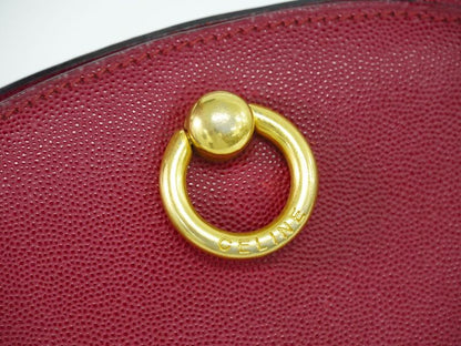 Authentic Celine Leather Handbag Pinkish Bag Pre-owned [follow-up Discount]
