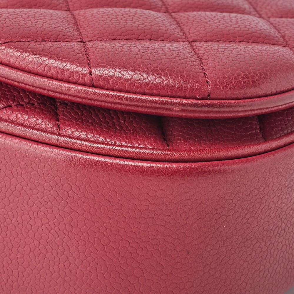 Chanel Shoulder Bag Tote Bag Matelasse Full Flap Chain Shoulder Caviar Skin Red