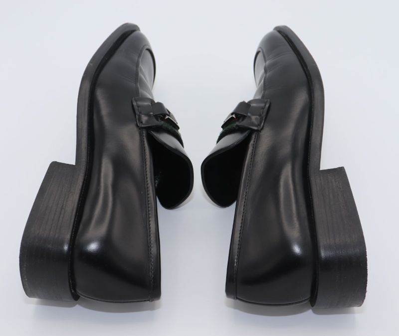 Gucci Sherry Line Square Toe Bit Loafers Women's 35 1 2 C 100 0493 Black Made