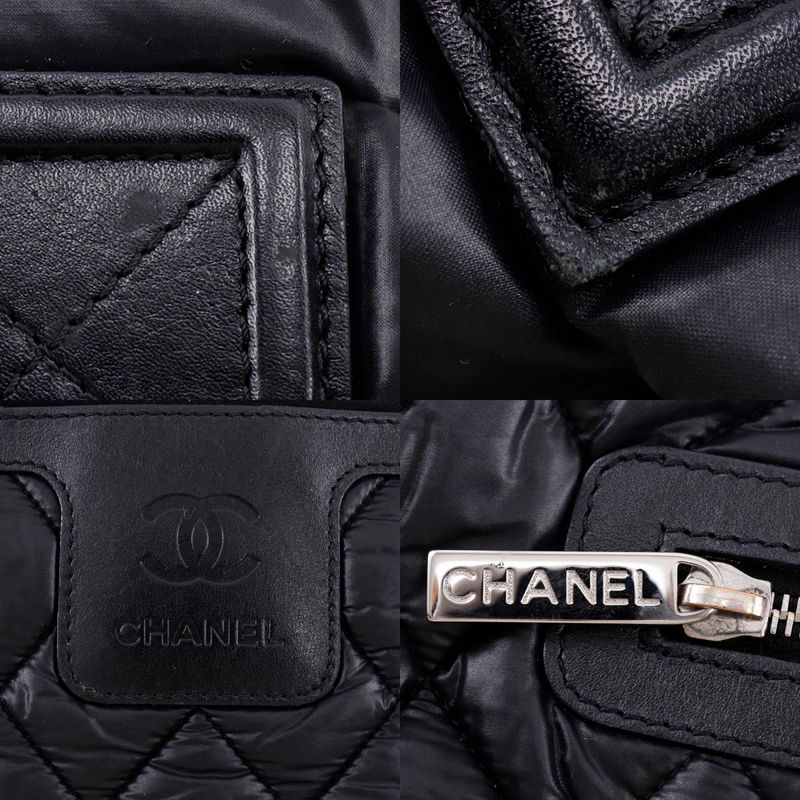 Chanel Coco Cocoon Small Tote Reversible A48610 Nylon Black Ladies Handbag